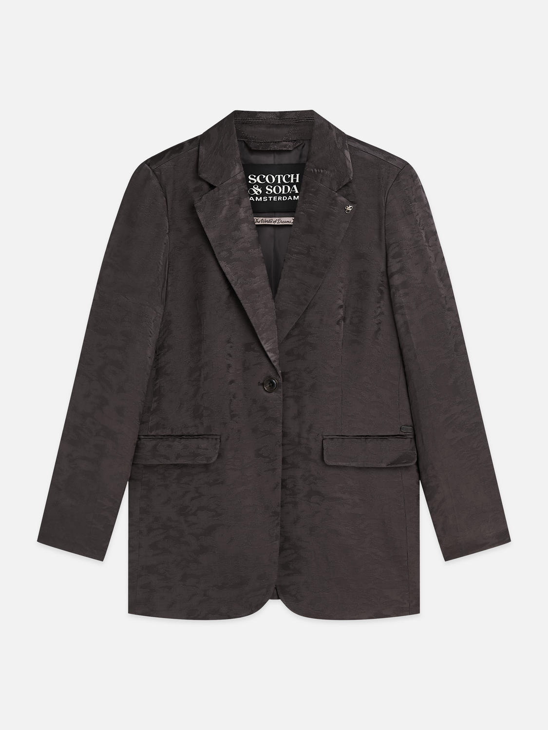 Relaxed Jacquard Single Breasted Blazer