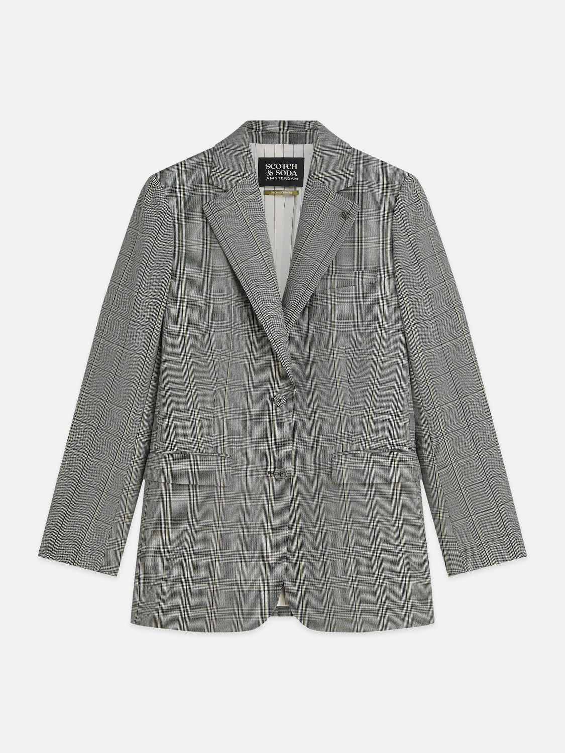 Checked Oversized Single Breasted Blazer
