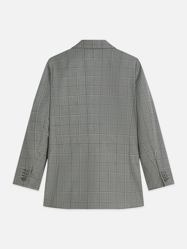 Checked Oversized Single Breasted Blazer