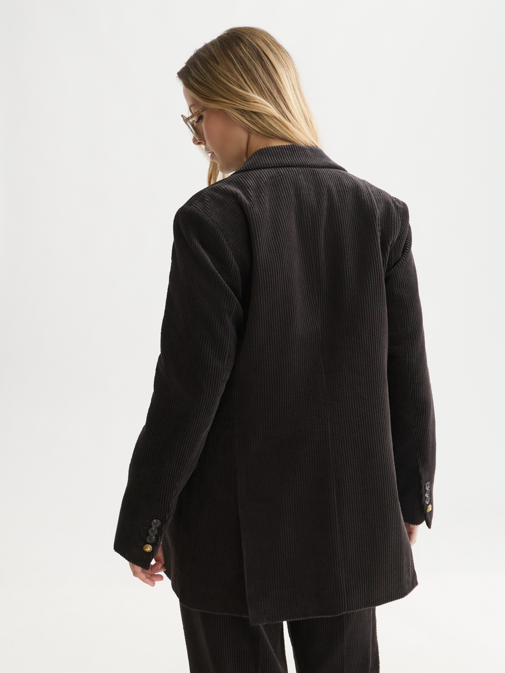 Relaxed Corduroy Single Breasted Blazer