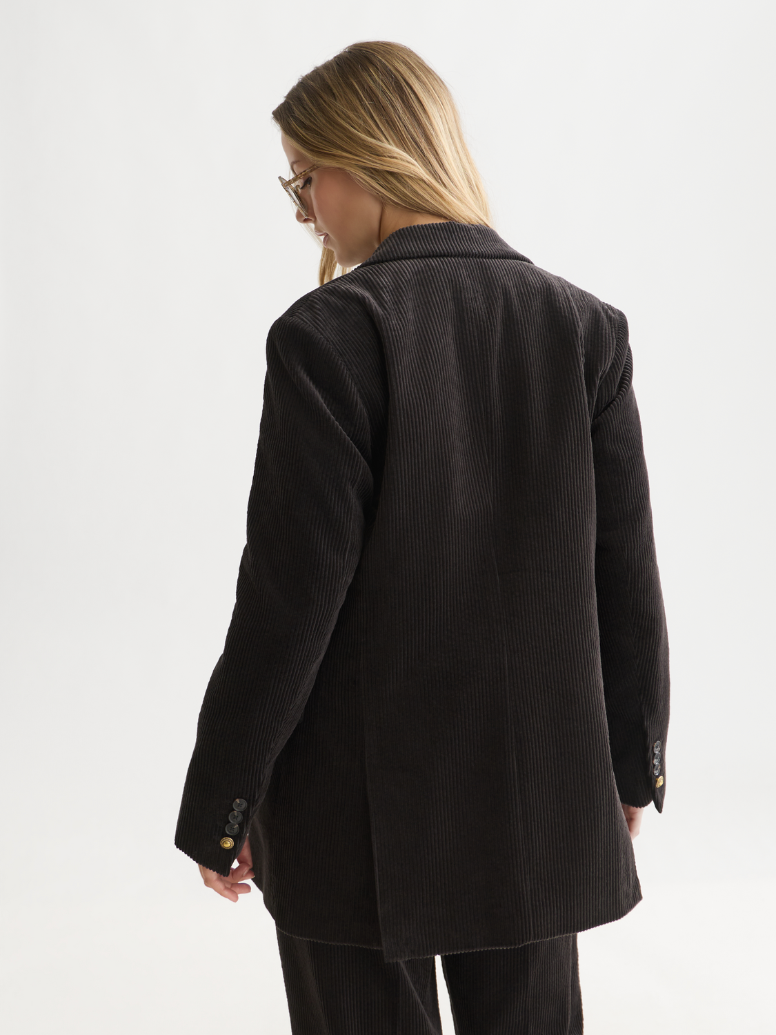 Relaxed Corduroy Single Breasted Blazer