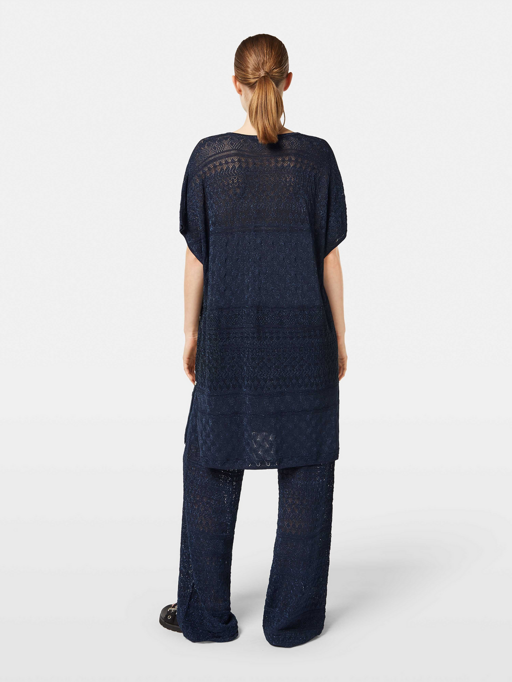 Metallic Pointelle Knit Tunic