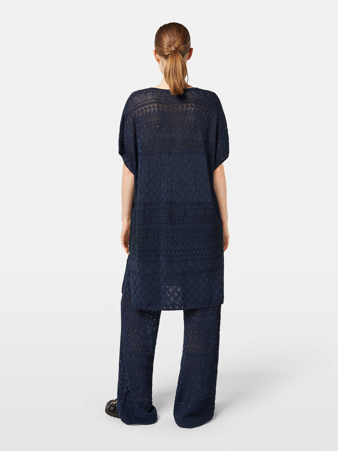 Metallic Pointelle Knit Tunic