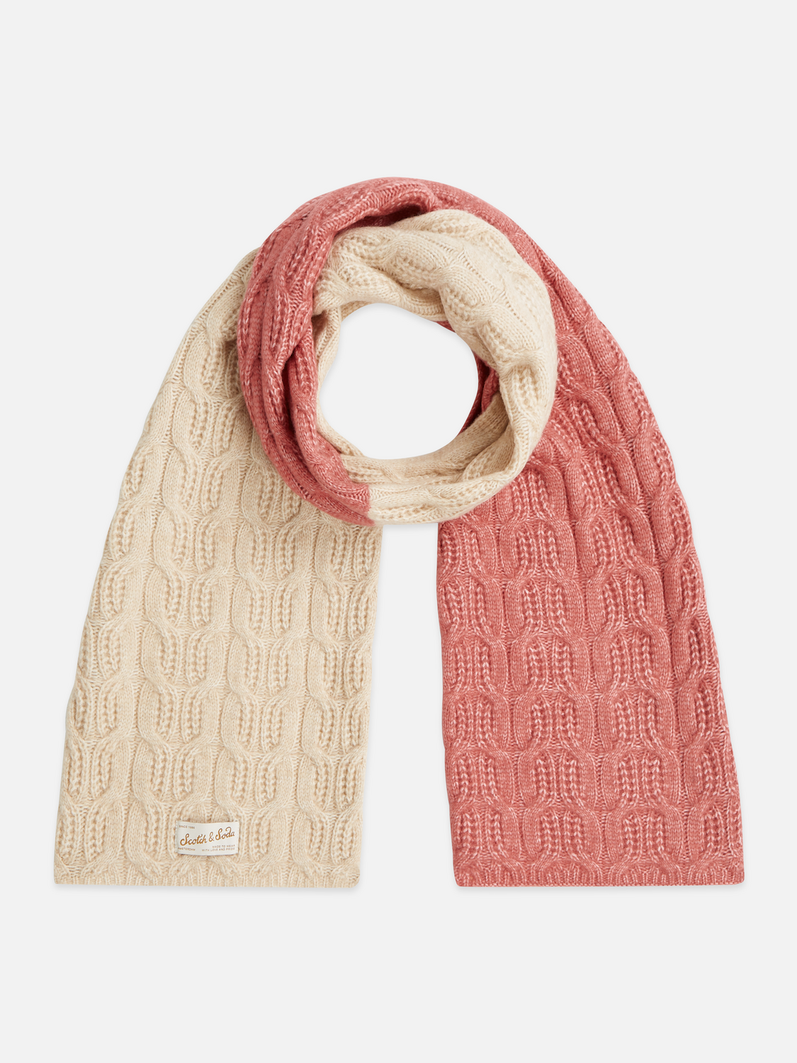 Cable Stitch Knitted Scarf