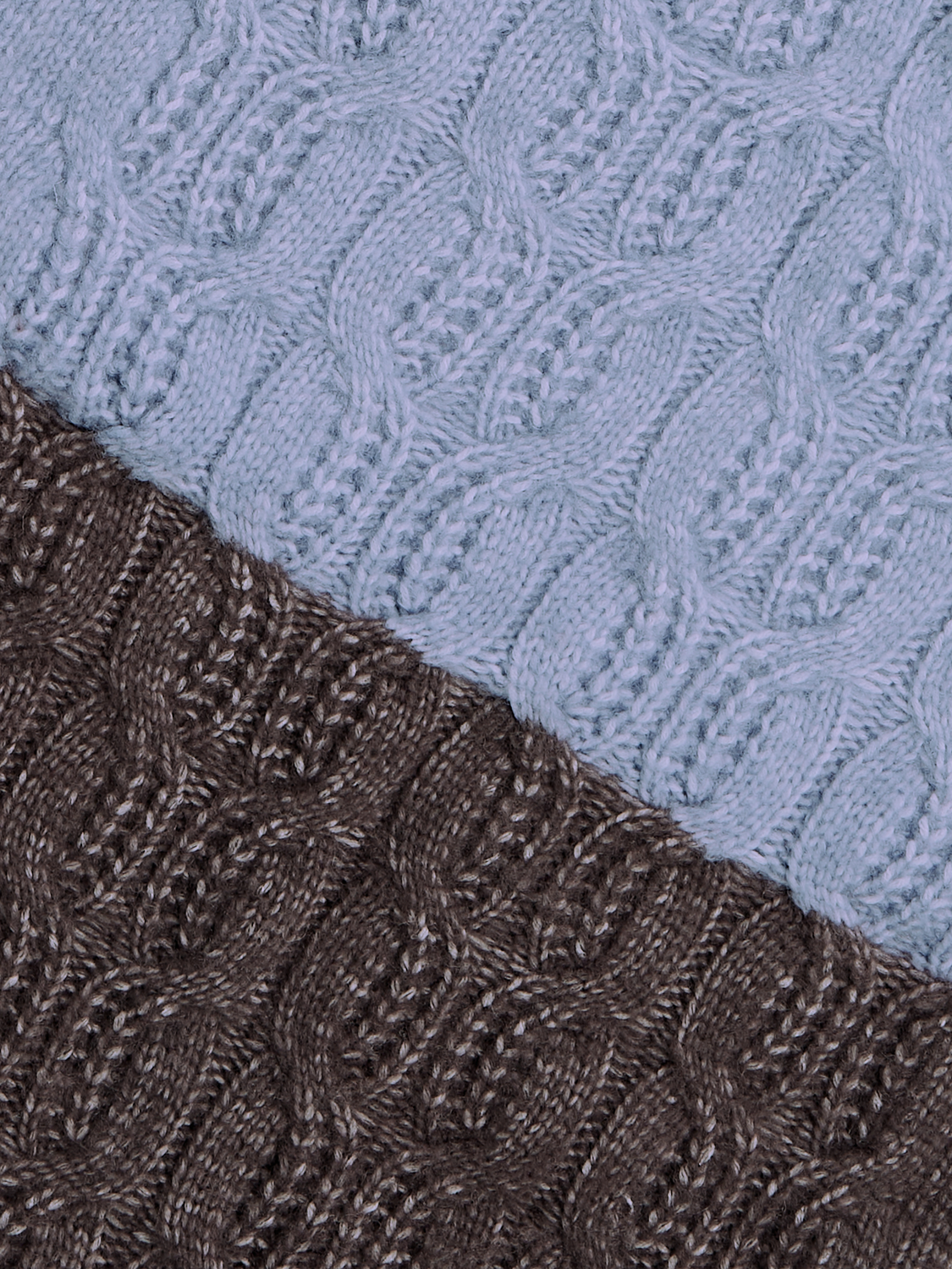 Cable-Stitch Wool-Blend Knit Scarf