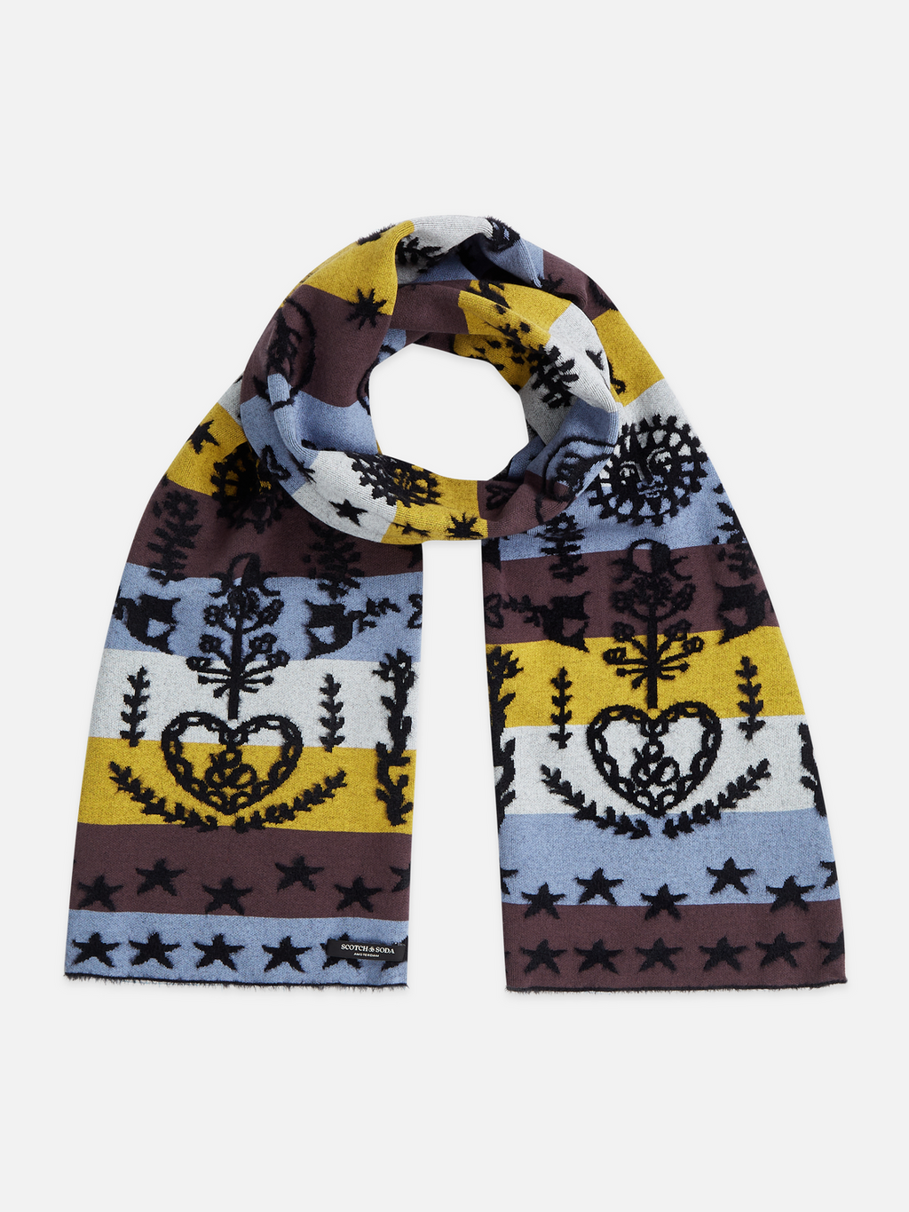 Jacquard Knit Scarf