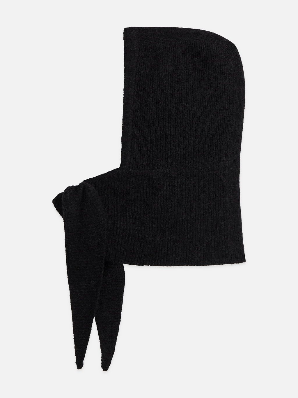 Fuzzy Ribbed Knit Hood