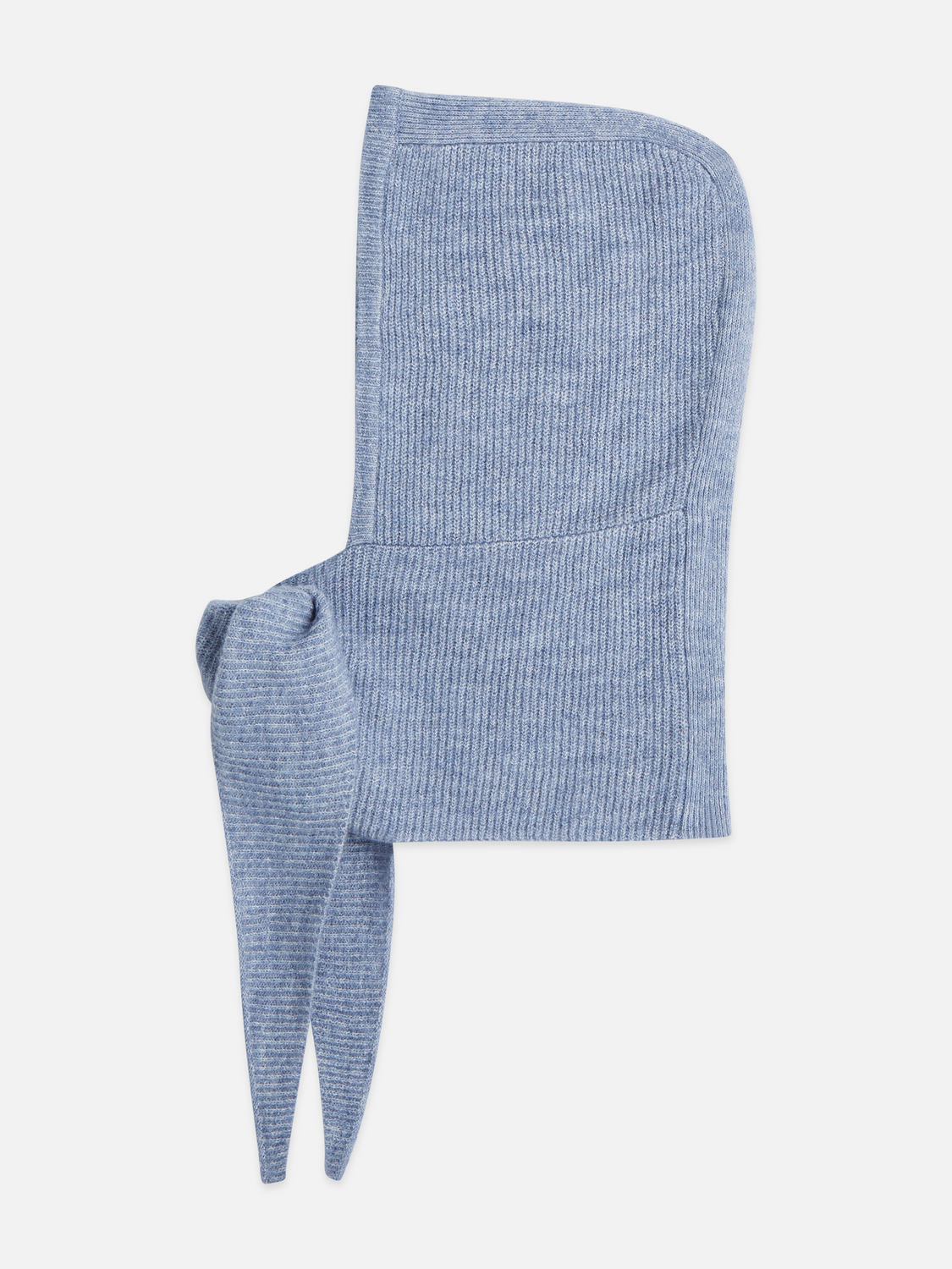 Fuzzy Ribbed Knit Hood