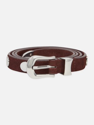 Studded Suede Belt