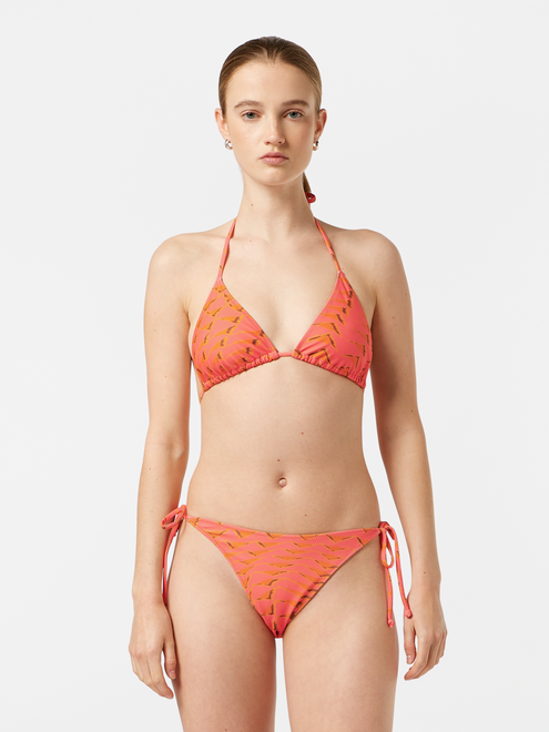 Haut de bikini imprimé réversible