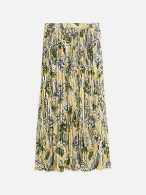 Printed Micro Pleat Skirt