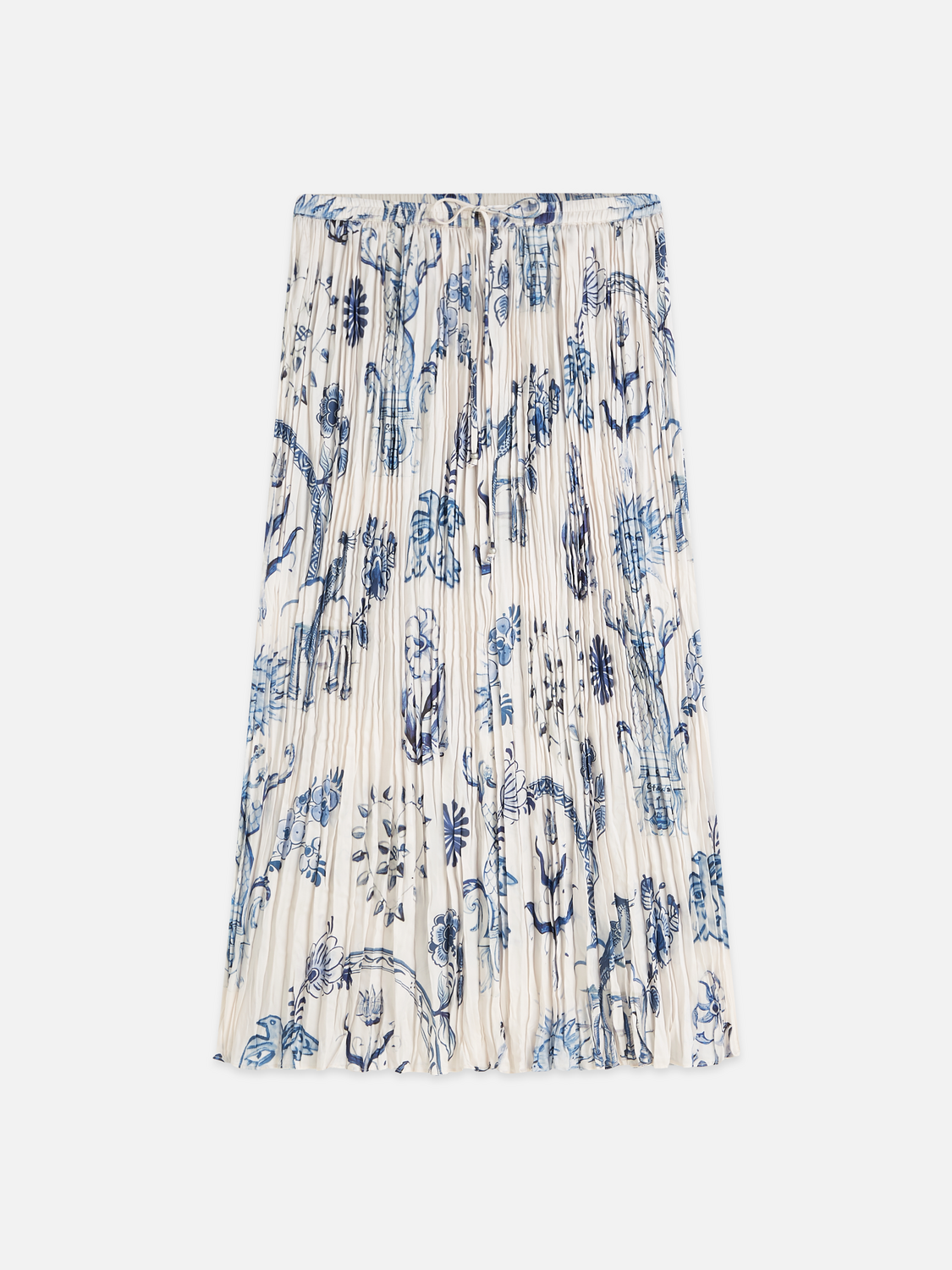 Scotch & Soda x Royal Delft Printed Micro Pleat Ankle Length Skirt