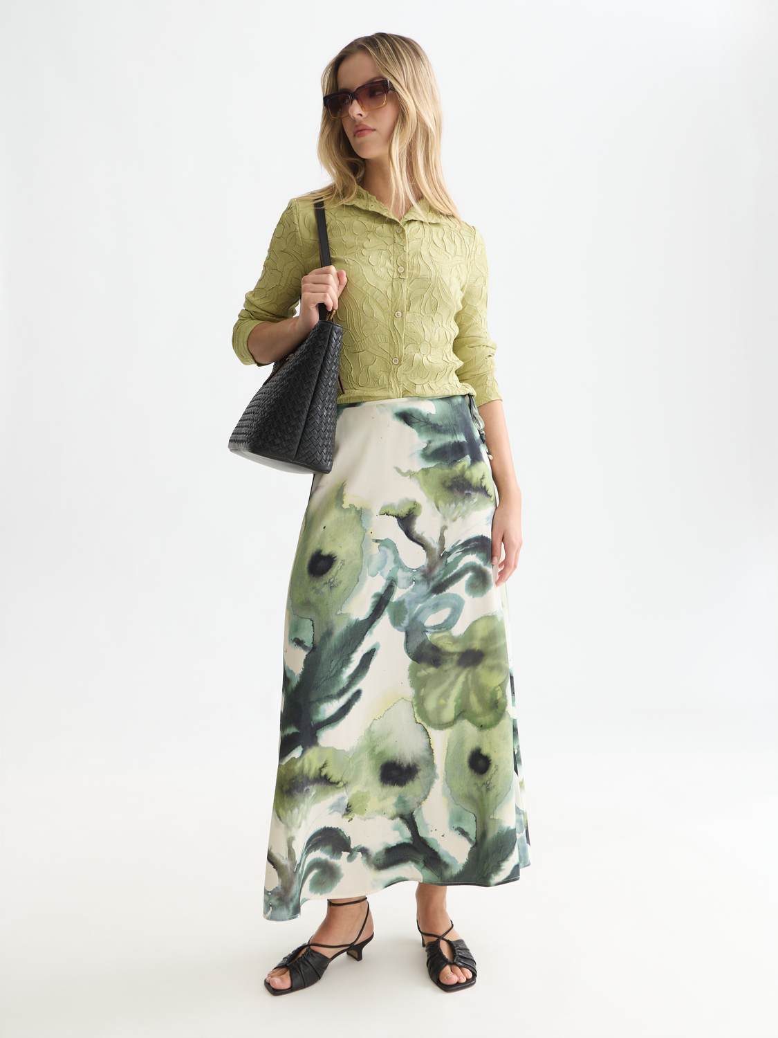Printed Ankle Length Skirt