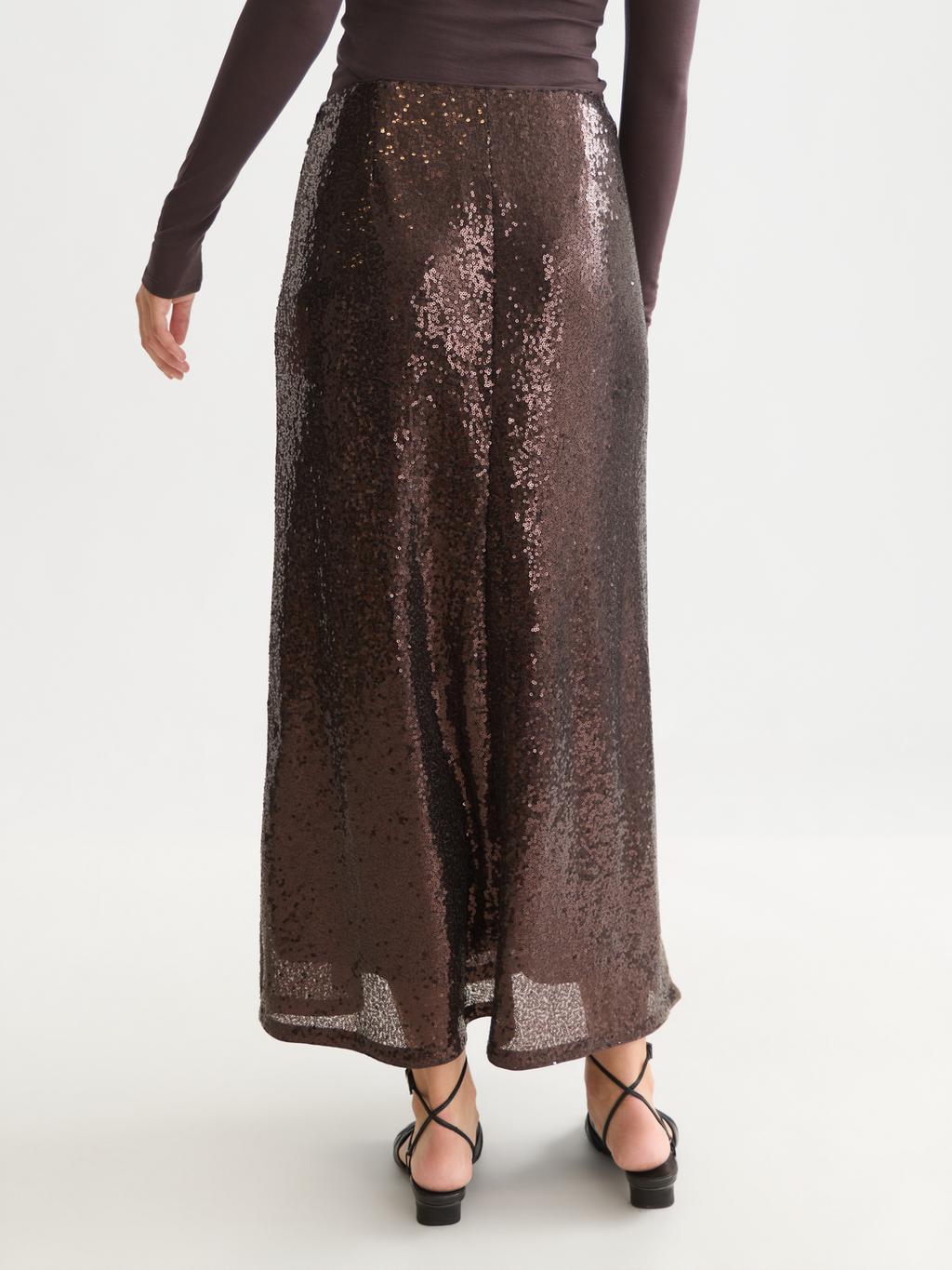 Sequin Ankle Length Skirt
