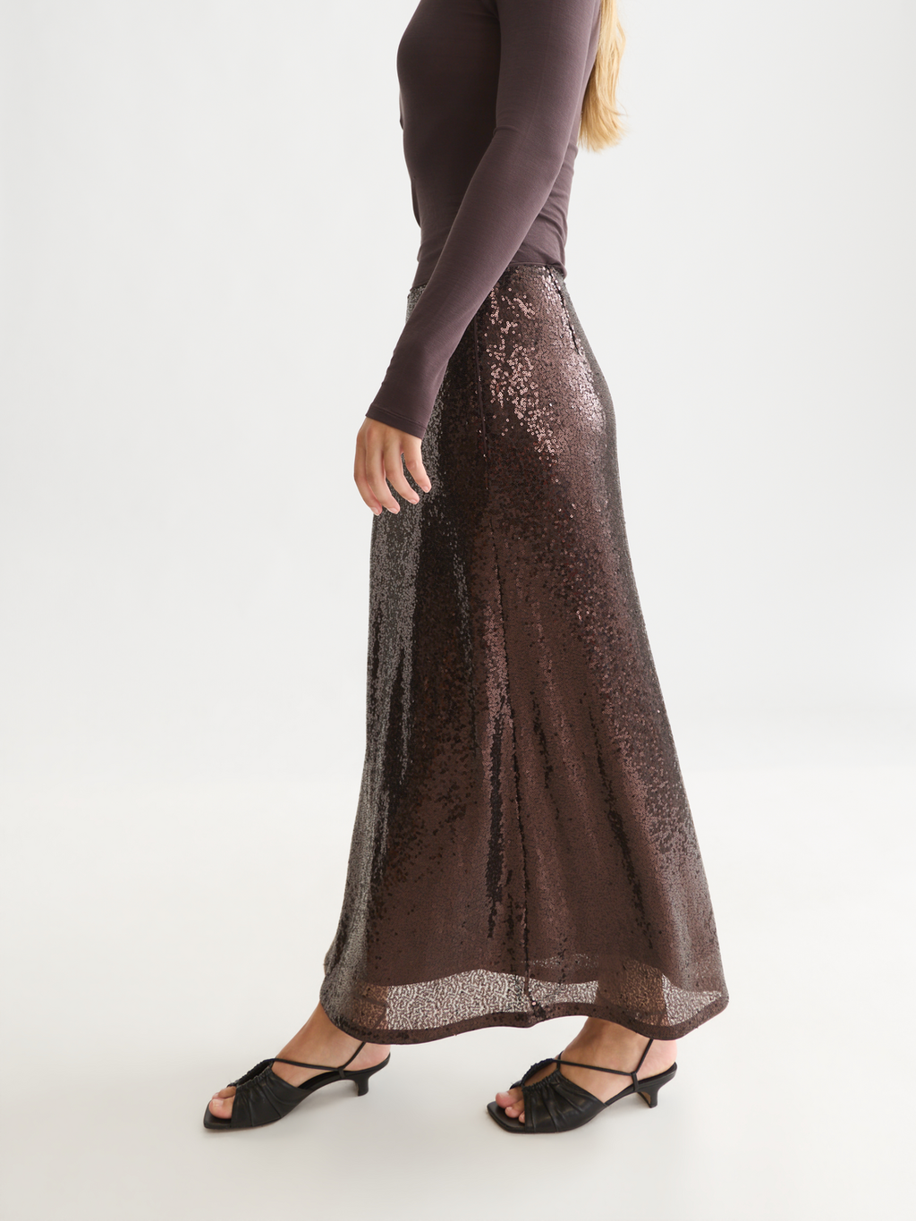 Sequin Ankle Length Skirt