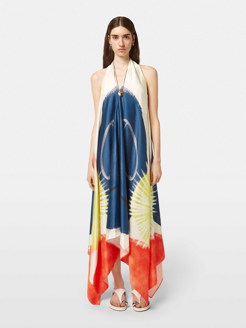 Robe midi à volants