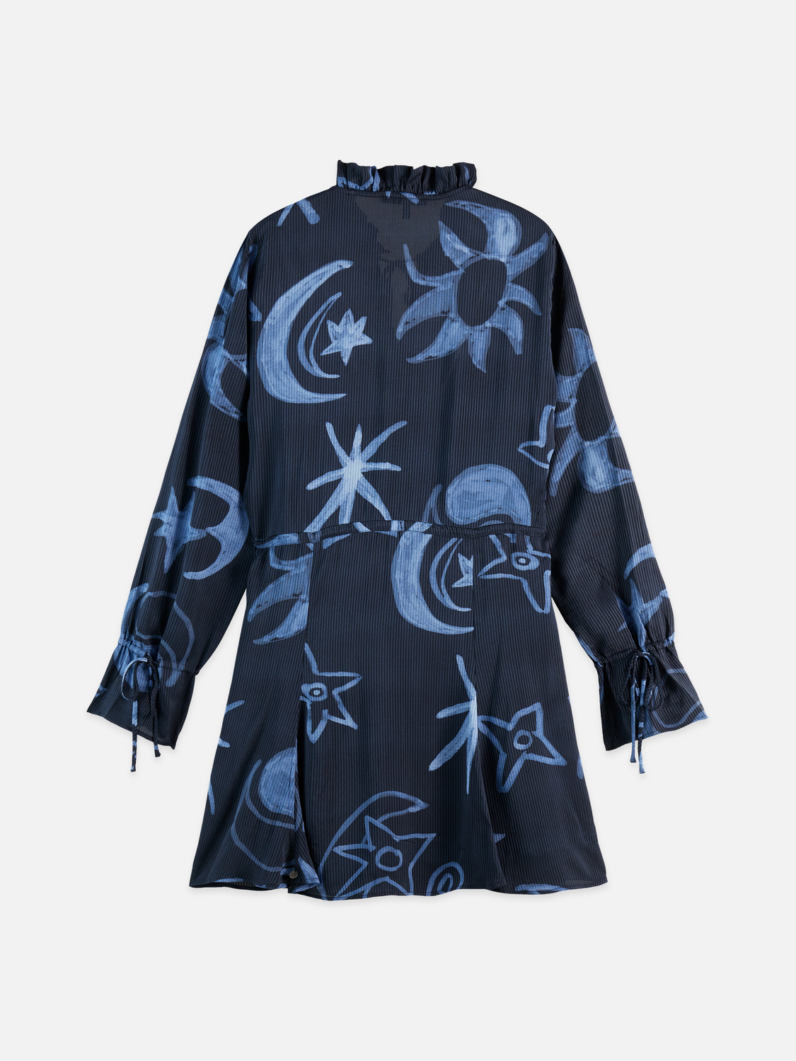 Printed Long Sleeve Mini Dress