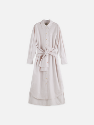 Relaxed-Fit Tie Shirt Dress