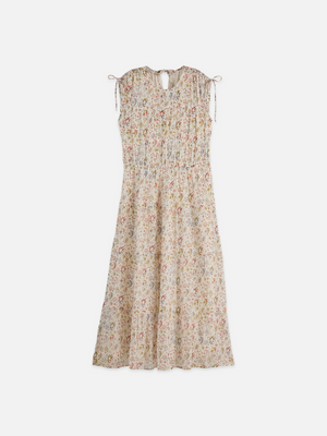 Gathered With Ties Midi Dress
