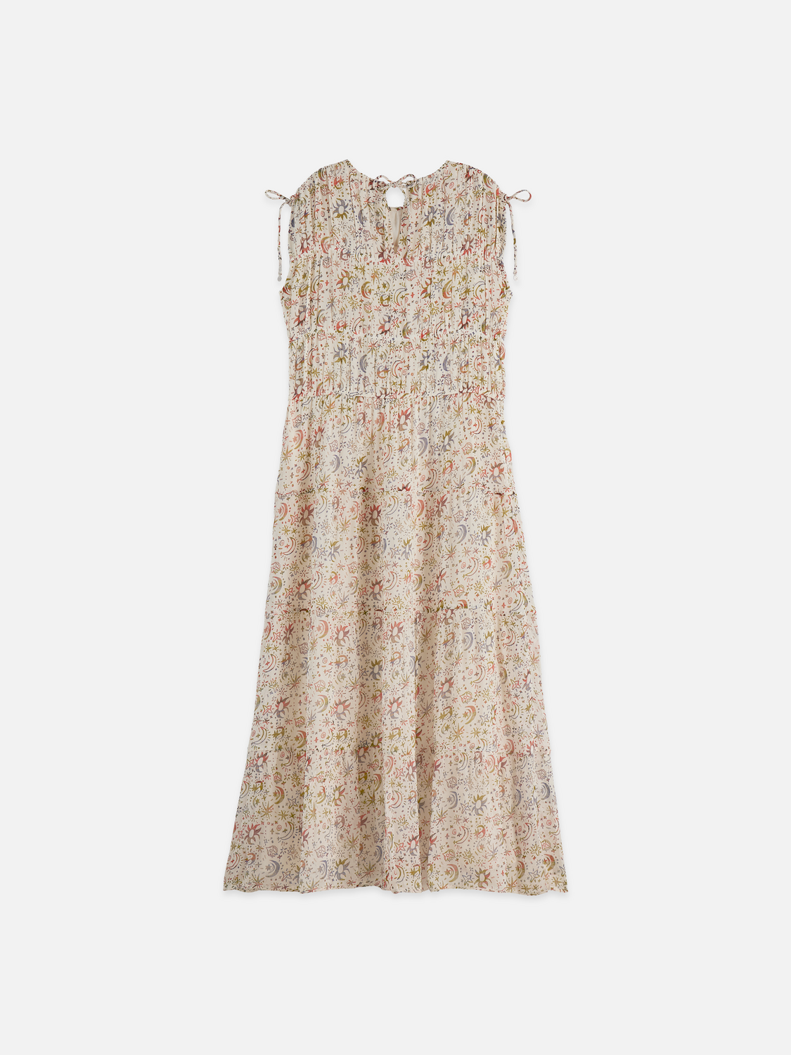 Gathered With Ties Midi Dress