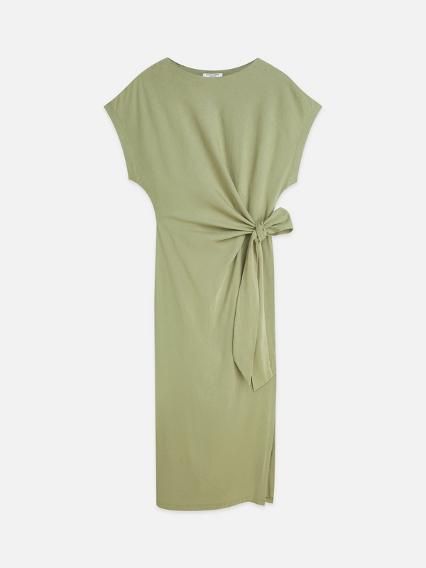 Geknotetes lockeres Midikleid