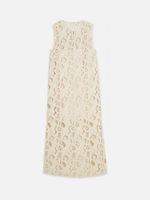 Flame Embroidery Midi Dress