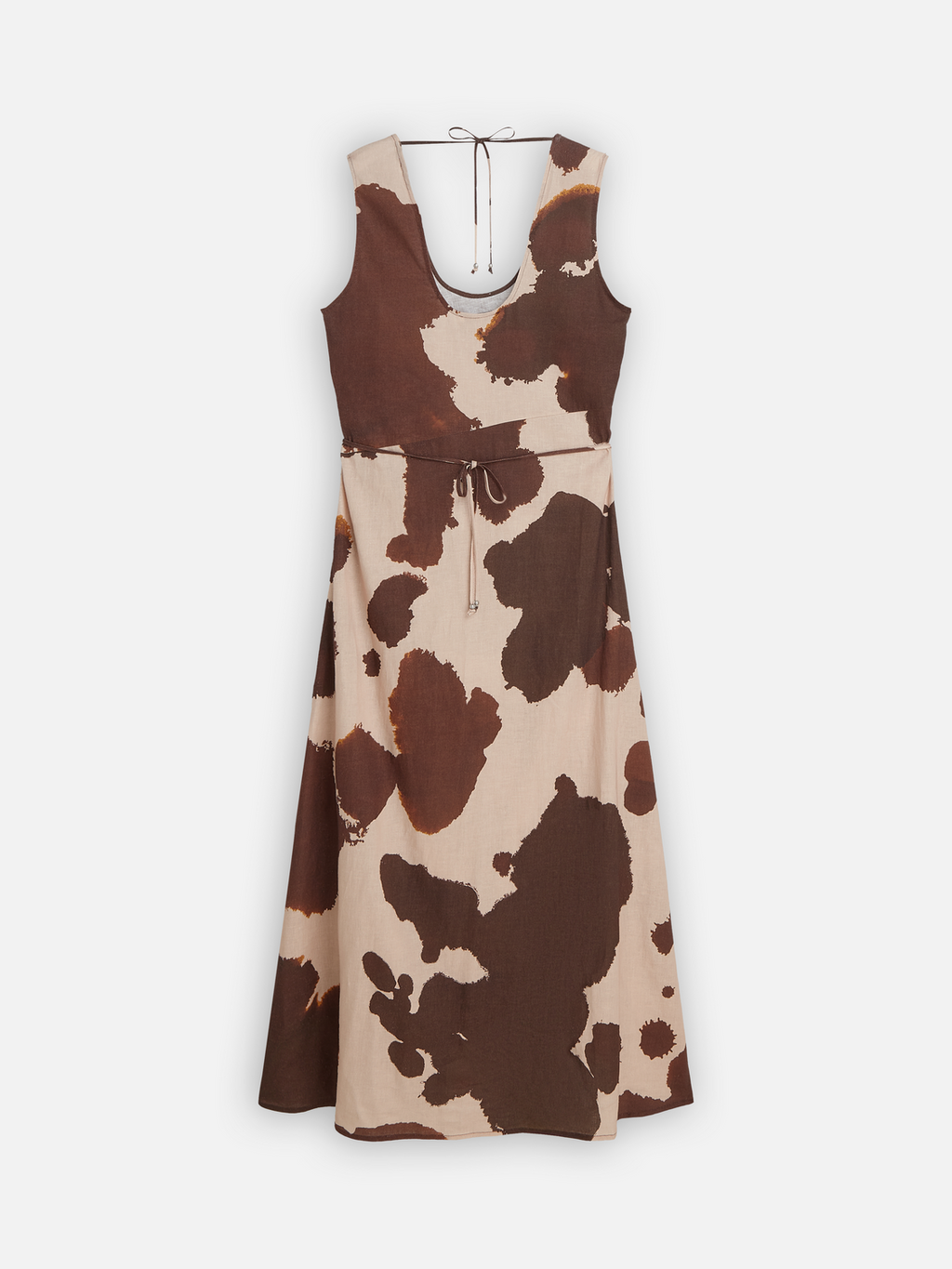 Linen Ankle Length Wrap Dress