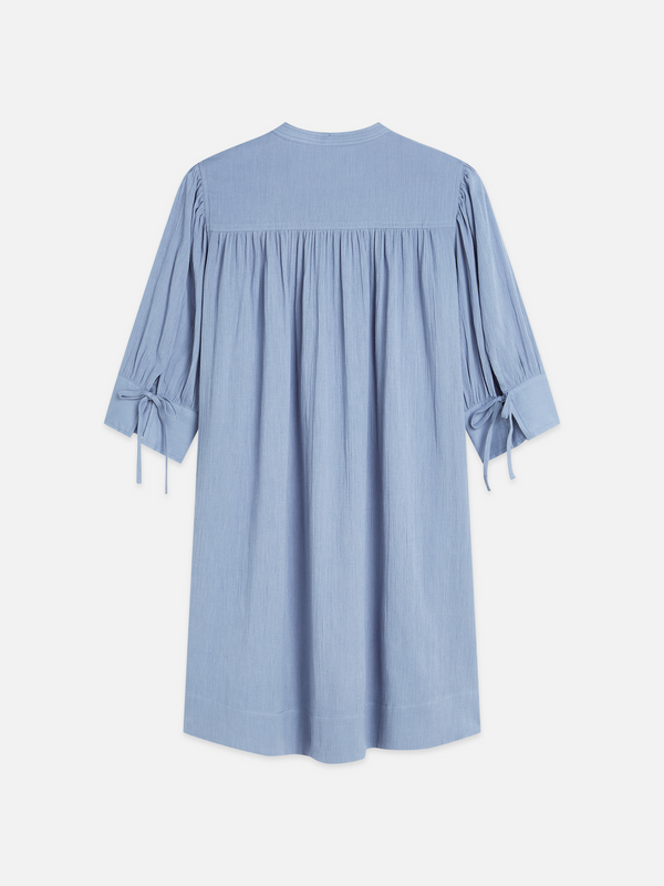 Mini-Kleid mit gerafften Ärmeln