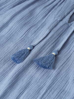 Mini-Kleid mit gerafften Ärmeln