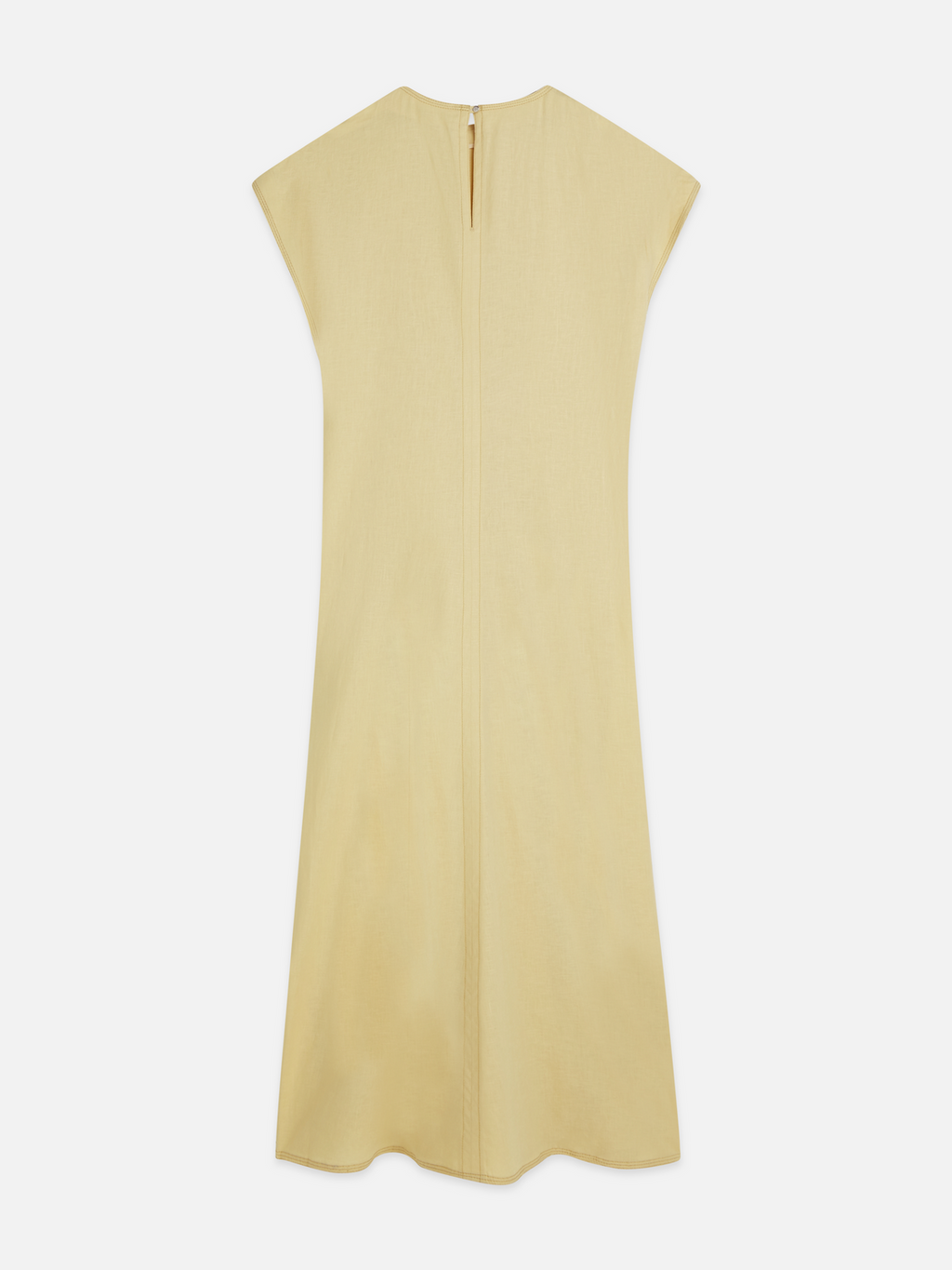 Relaxed Linen Blend Ankle Length Tie Dress