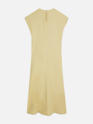 Leinen-Mix-Kleid zum Binden, knöchellang