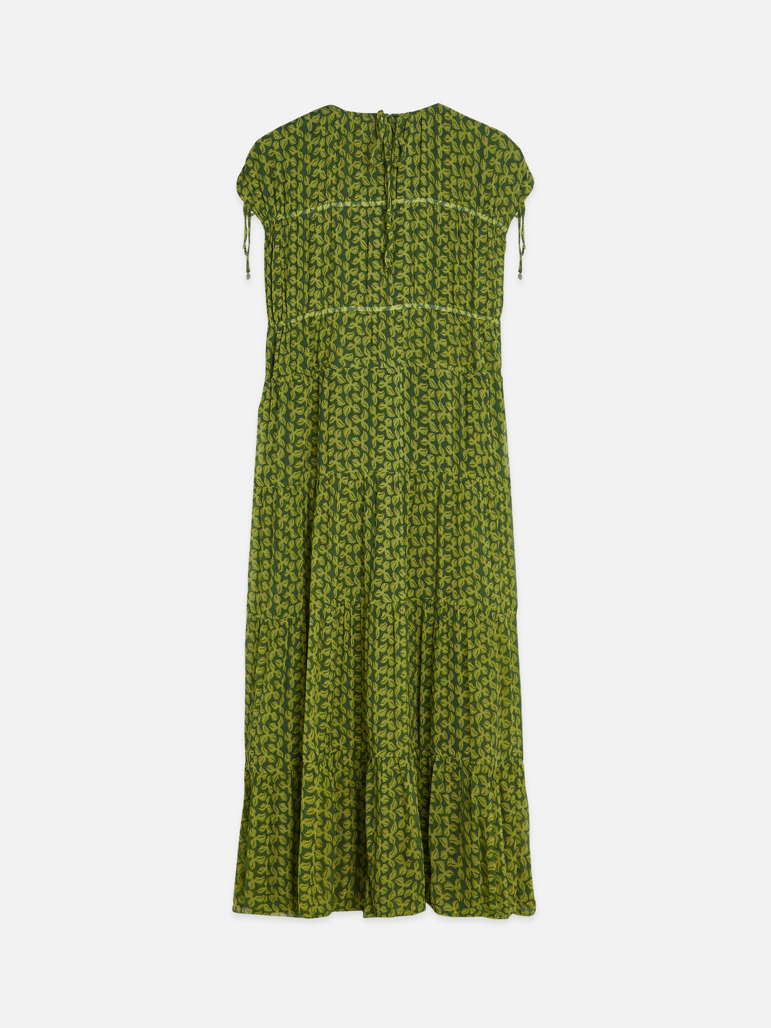 Tiered Printed Chiffon Midi Dress