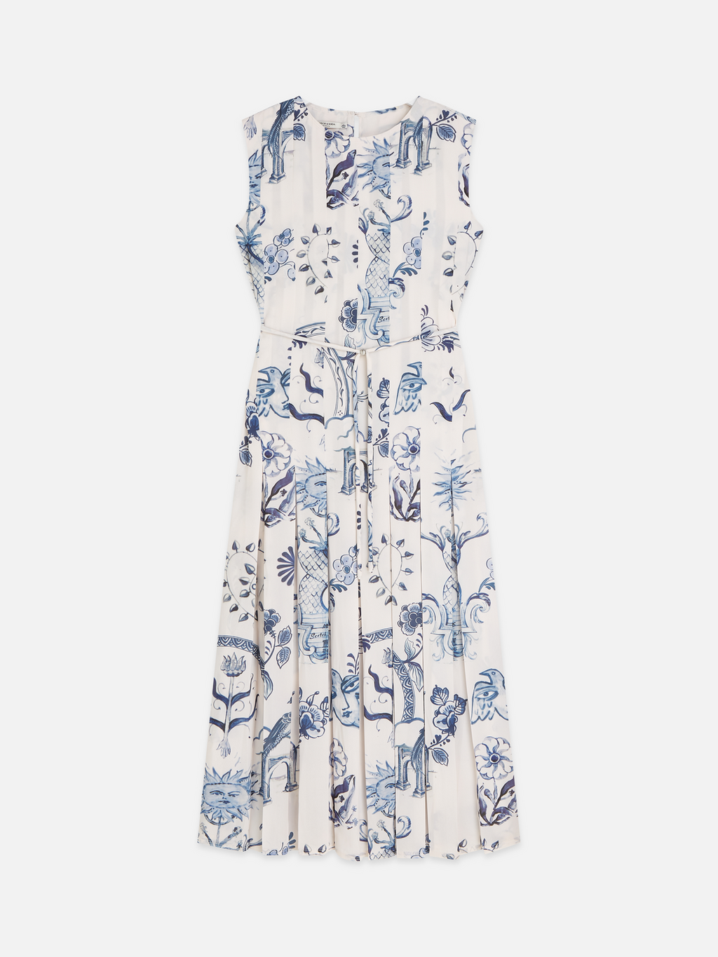 Scotch & Soda x Royal Delft Printed Pleated Ankle Length Dress