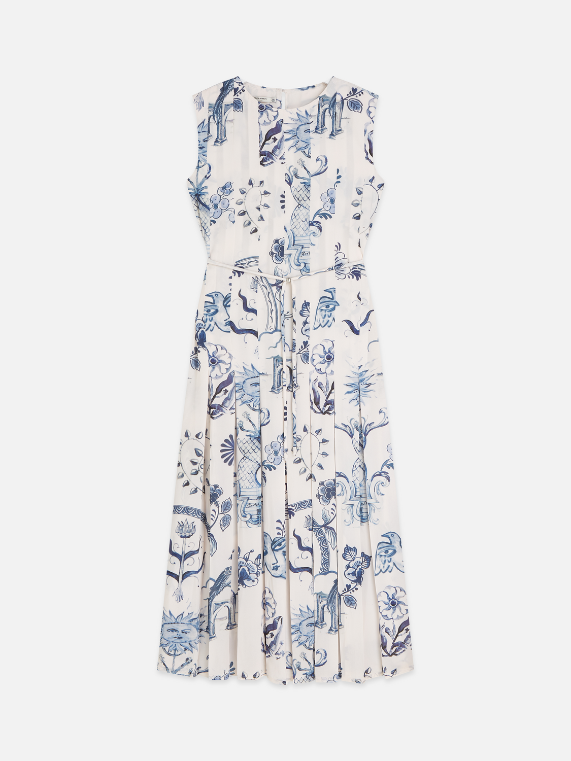 Scotch & Soda x Royal Delft Printed Pleated Ankle Length Dress