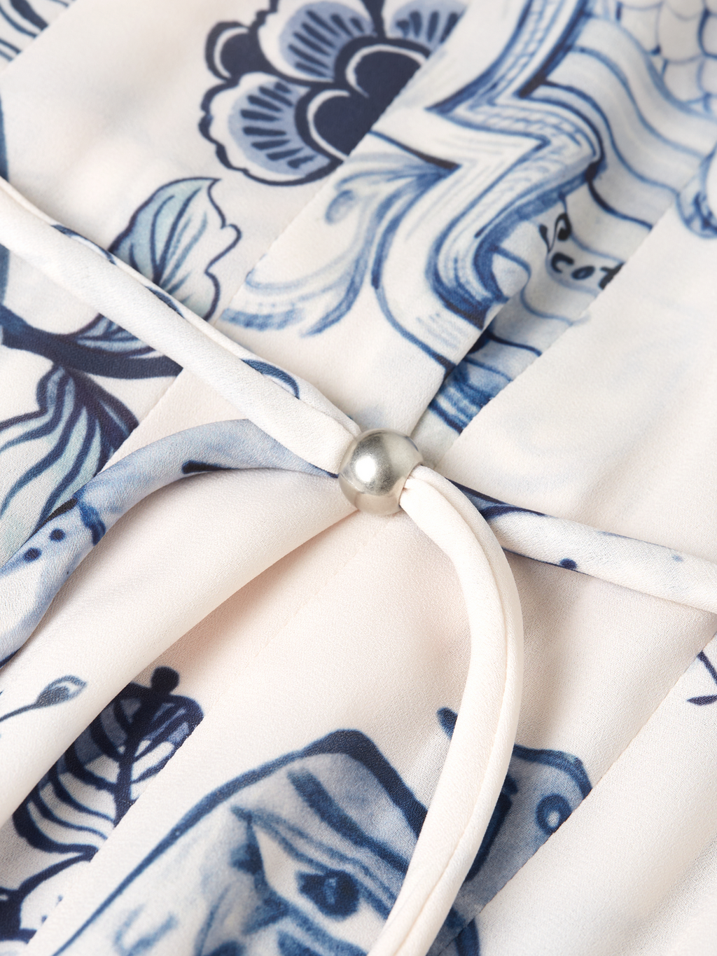 Scotch & Soda x Royal Delft Printed Pleated Ankle Length Dress