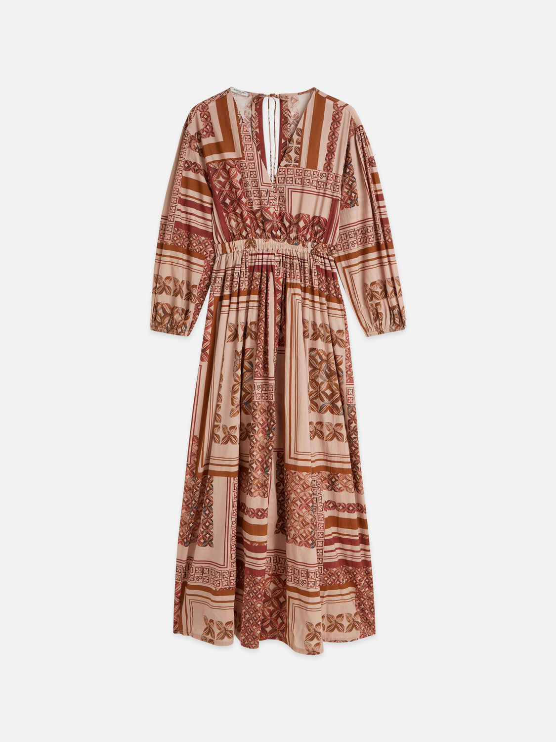 Printed V-Neck Maxi Dress