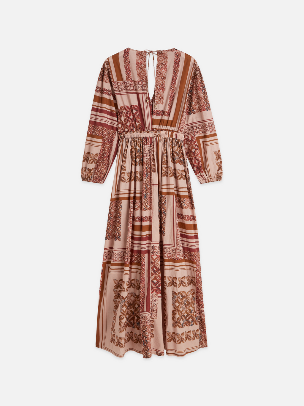 Printed V-Neck Maxi Dress