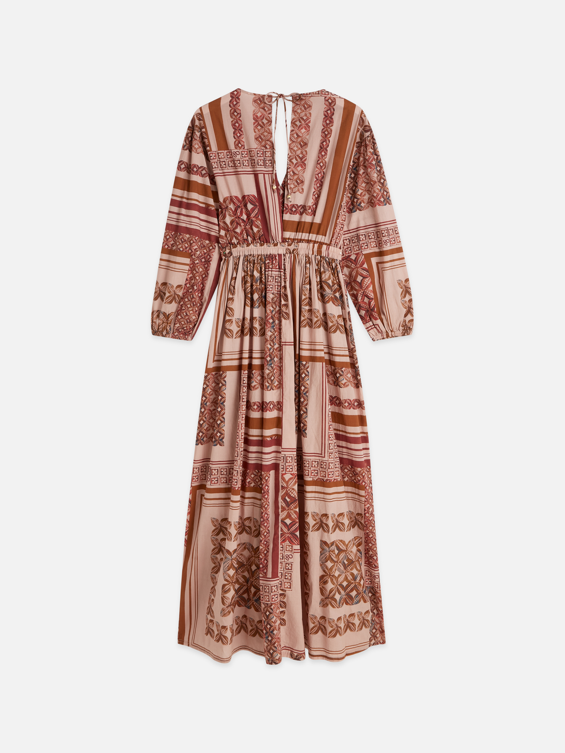 Printed V-Neck Maxi Dress