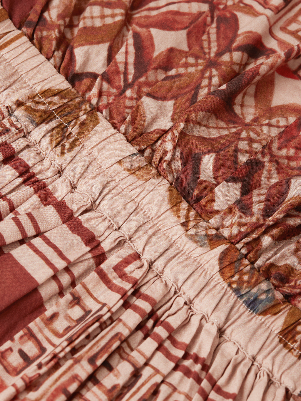 Printed V-Neck Maxi Dress