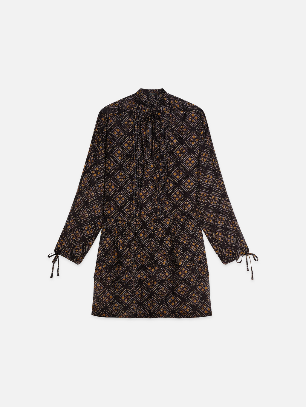 Printed Chiffon Mini Dress