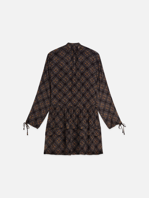 Printed Chiffon Mini Dress