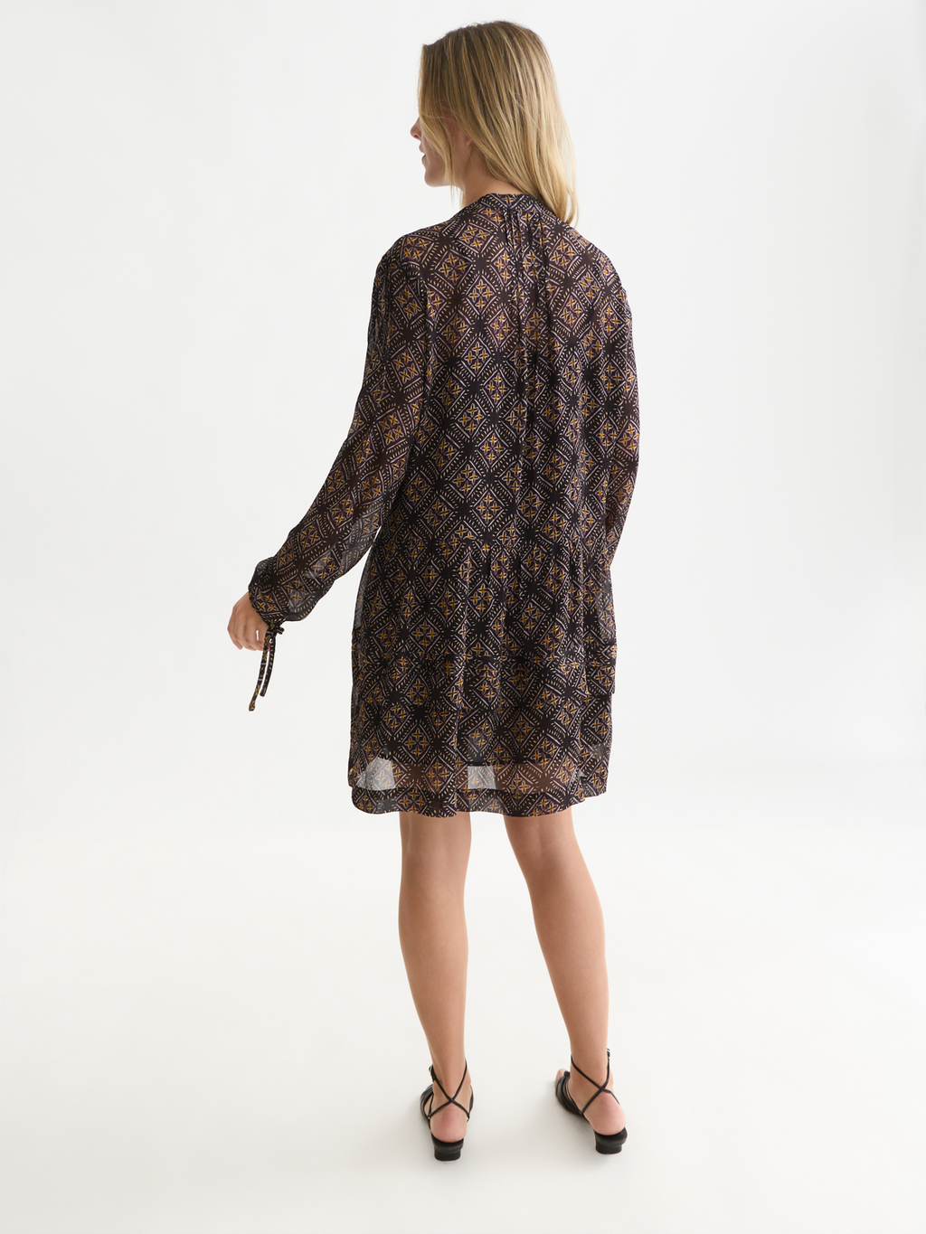 Printed Chiffon Mini Dress