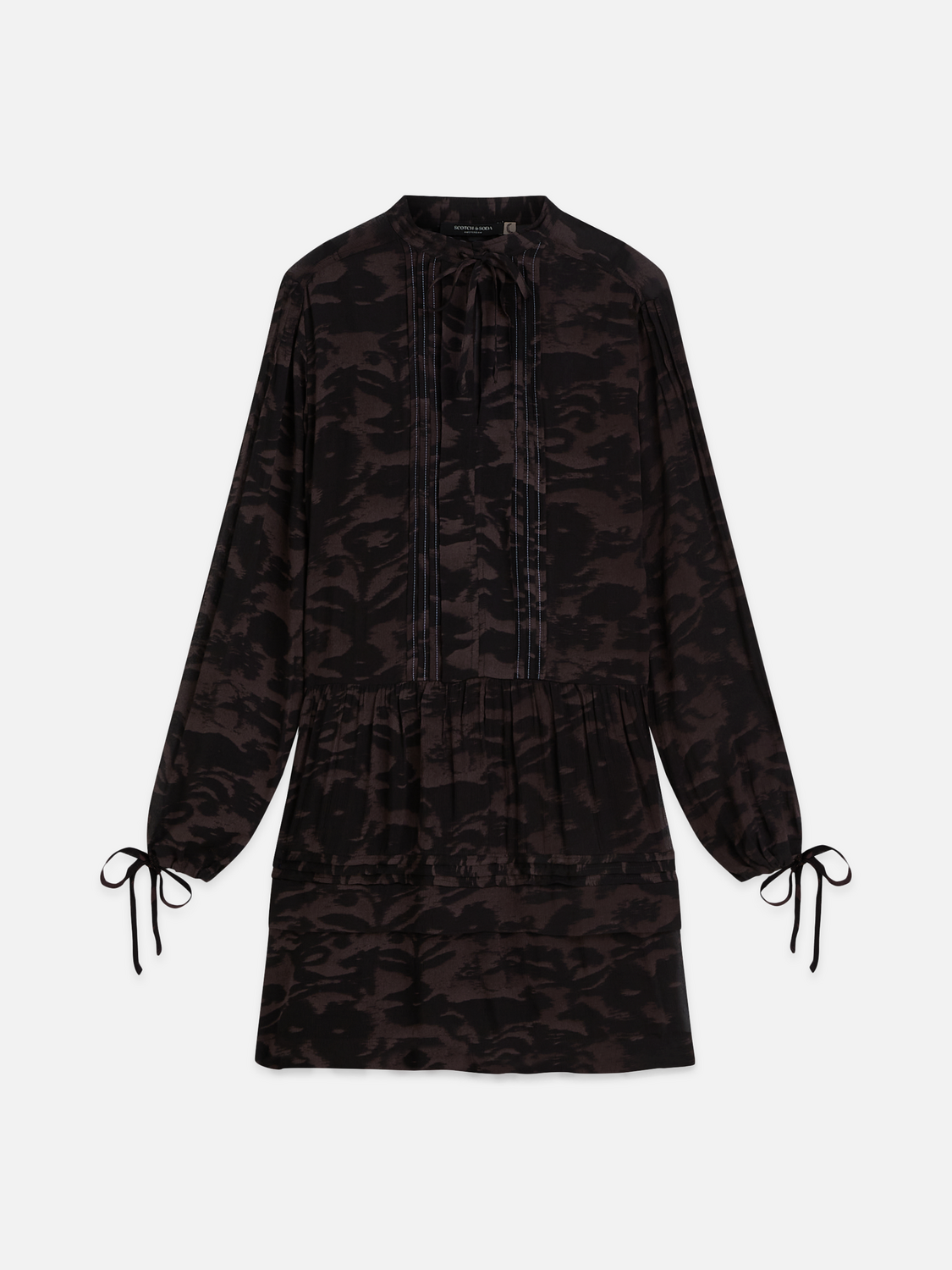 Printed Chiffon Mini Dress