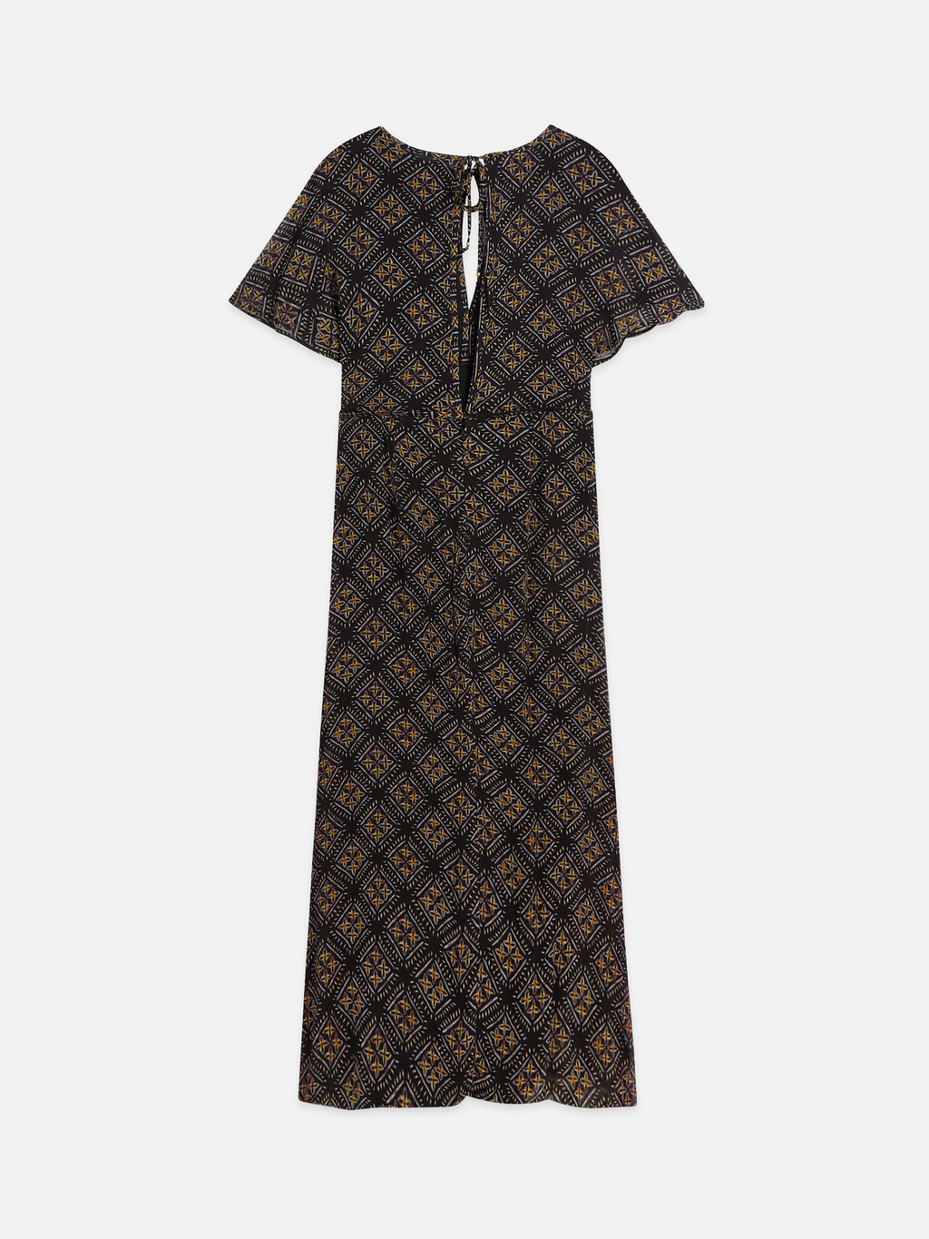 Printed Chiffon Ankle-Length Dress