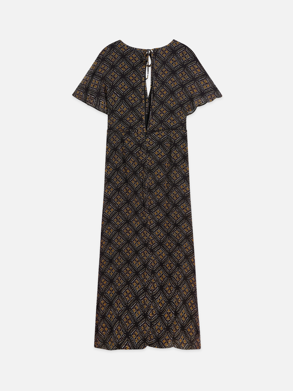 Printed Chiffon Ankle-Length Dress