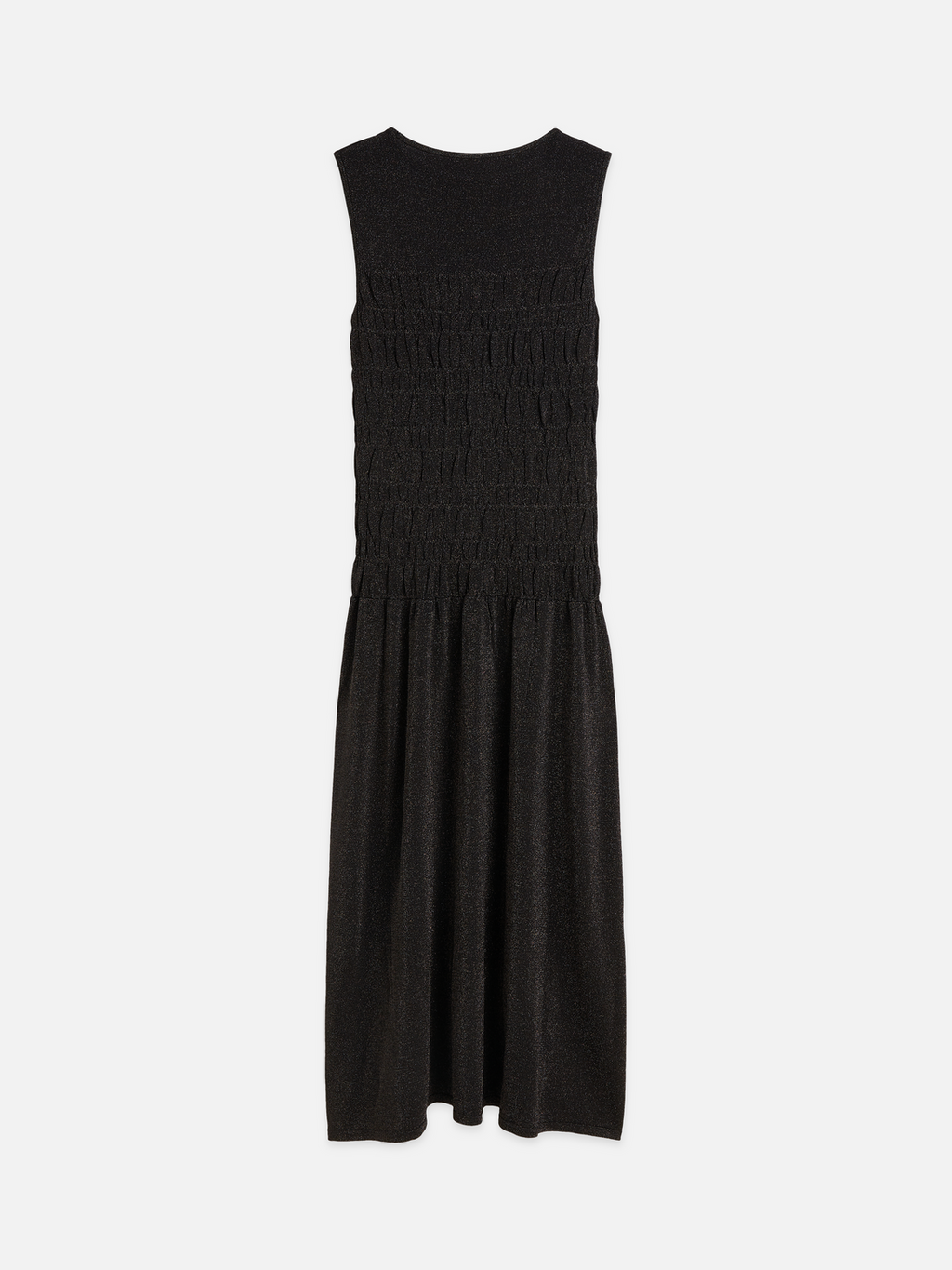 Metallic Knit Smock Stitch Dress