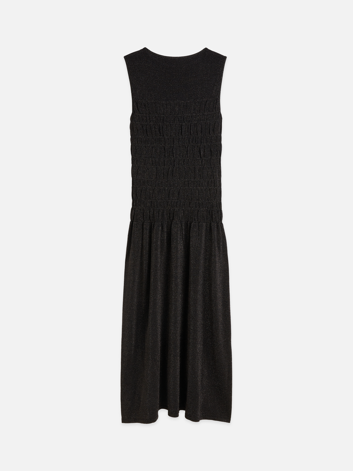 Metallic Knit Smock Stitch Dress