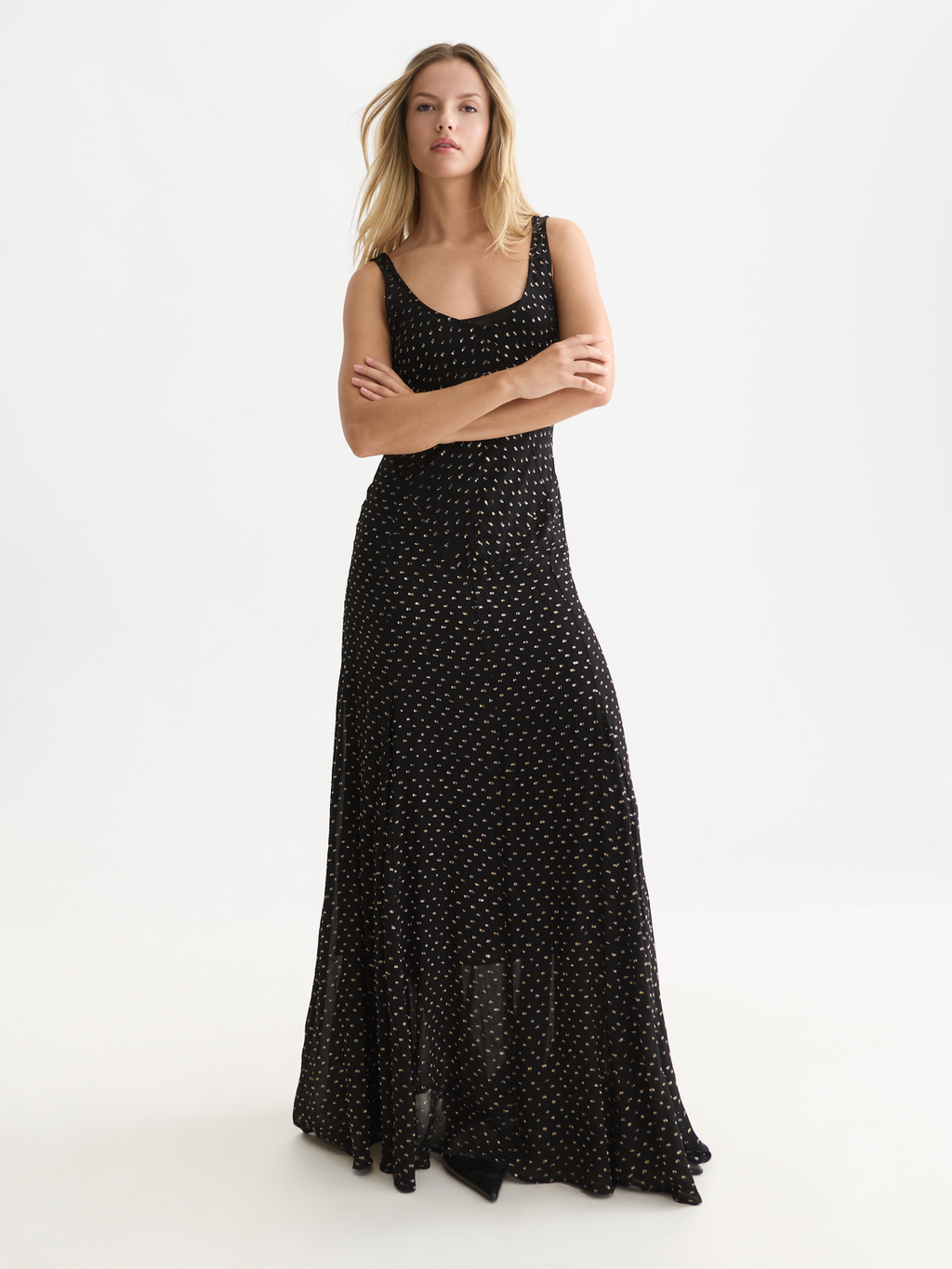 Fil Coupé Maxi Slip Dress