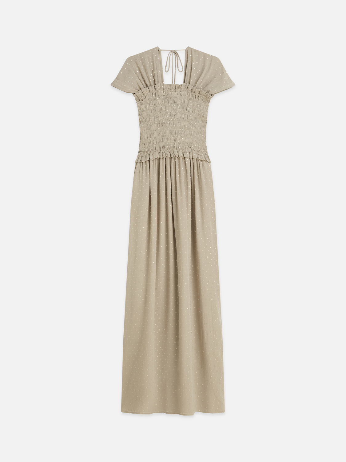 Fil Coupé Smocked Ankle-Length Dress
