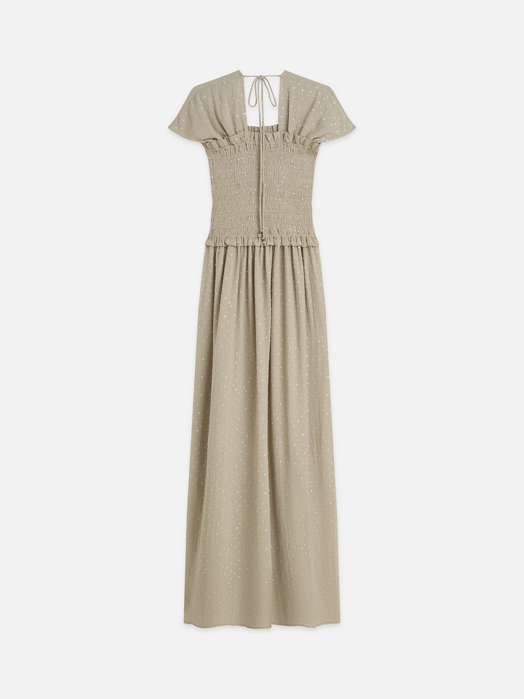 Fil Coupé Smocked Ankle-Length Dress